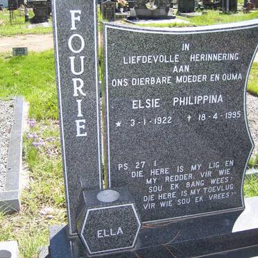 FOURIE Elsie Philippina 1922-1995