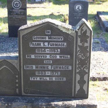 FURMAGE Frank S. 1884-1953 &amp; Iris Minnie 1883-1971