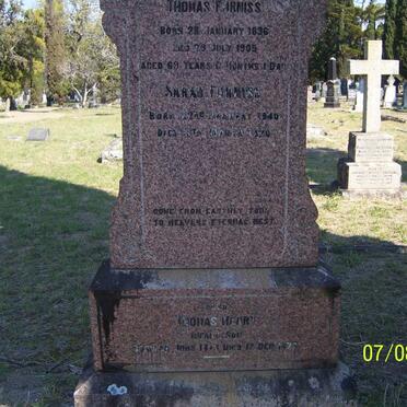 FURNISS Thomas 1836-1905 &amp; Sarah 1840-1920 :: FURNISS Thomas Henry 1873-1873