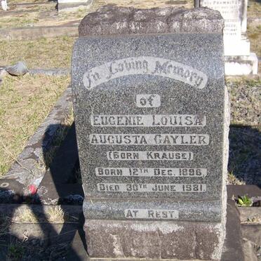 GAYLER Eugenie Louisa Augusta nee KRAUSE 1896-1981