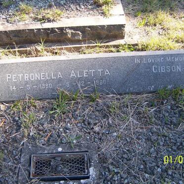 GIBSON Petronella Aletta 1890-1980