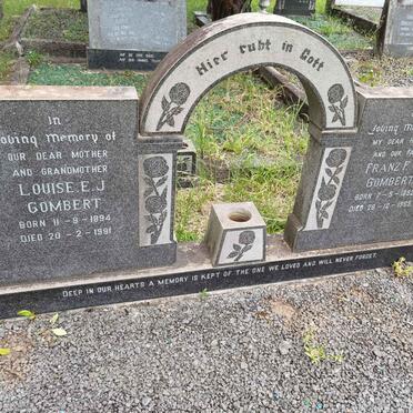 GOMBERT Franz F.W. 1892-1965 &amp; Louise E.J. 1894-1991