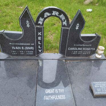 HARRY Ivan E. 1929-2000 &amp; Caroline Rosetta 1926-2017 :: COX Delia Arlette nee HARRY 1952-2007