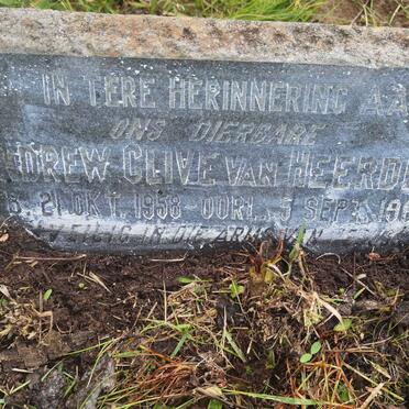 HEERDEN Andrew Clive, van 1958-1960