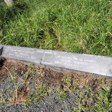 HENSBERG Emil 1897-1975 &amp; Pauline 1901-1964