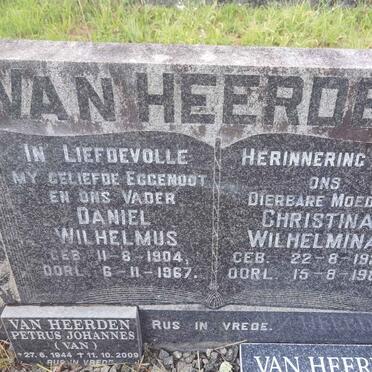 HEERDEN Daniel Wilhelmus, van 1904-1967 &amp; Christina Wilhelmina 1928-1982 :: VAN HEERDEN Petrus Johannes 1944-2009