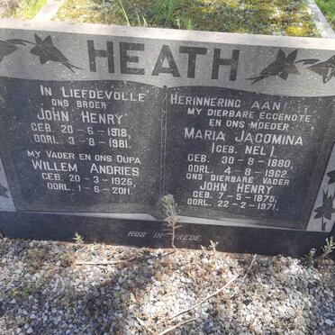 HEATH John Henry 1875-1971 &amp; Maria Jacomina NEL 1880-1962 :: HEATH John Henry 1918-1981 :: HEATH Willem Andries 1925-2011