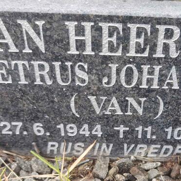 HEERDEN Petrus Johannes, van 1944-2009