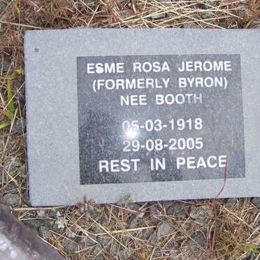 JEROME Esme Rosa Formerly BYRON nee BOOTH 1918-2005
