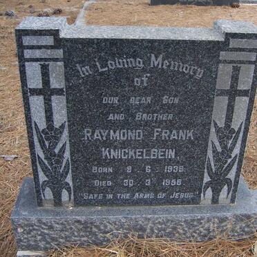 KNICKELBEIN Raymond Frank 1939-1958