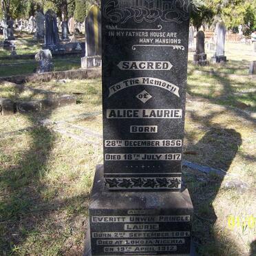 LAURIE Alice 1856-1917 :: LAURIE Everitt Unwin Pringle 1881-1912