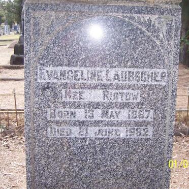 LAUBSCHER Evangeline nee RISTOW 1867-1982