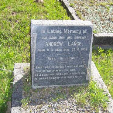 LANGE Andrew 1929-1954