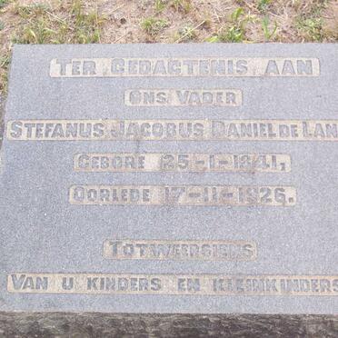 LANGE Stefanus Jacobus Daniel, de 1841-1926