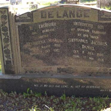 LANGE Stephanus Jacobus Daniel, de 1885-1956 &amp; Hendriena Maria 1889-1962