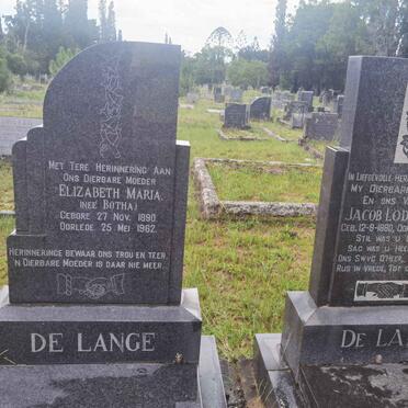LANGE Jacob Lodewyk, de 1880-1958 &amp; Elizabeth Maria BOTHA 1890-1962