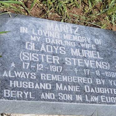 MARITZ Gladys Muriel 1917-1988