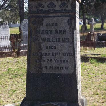 McWILLIAMS Mary Ann -1870