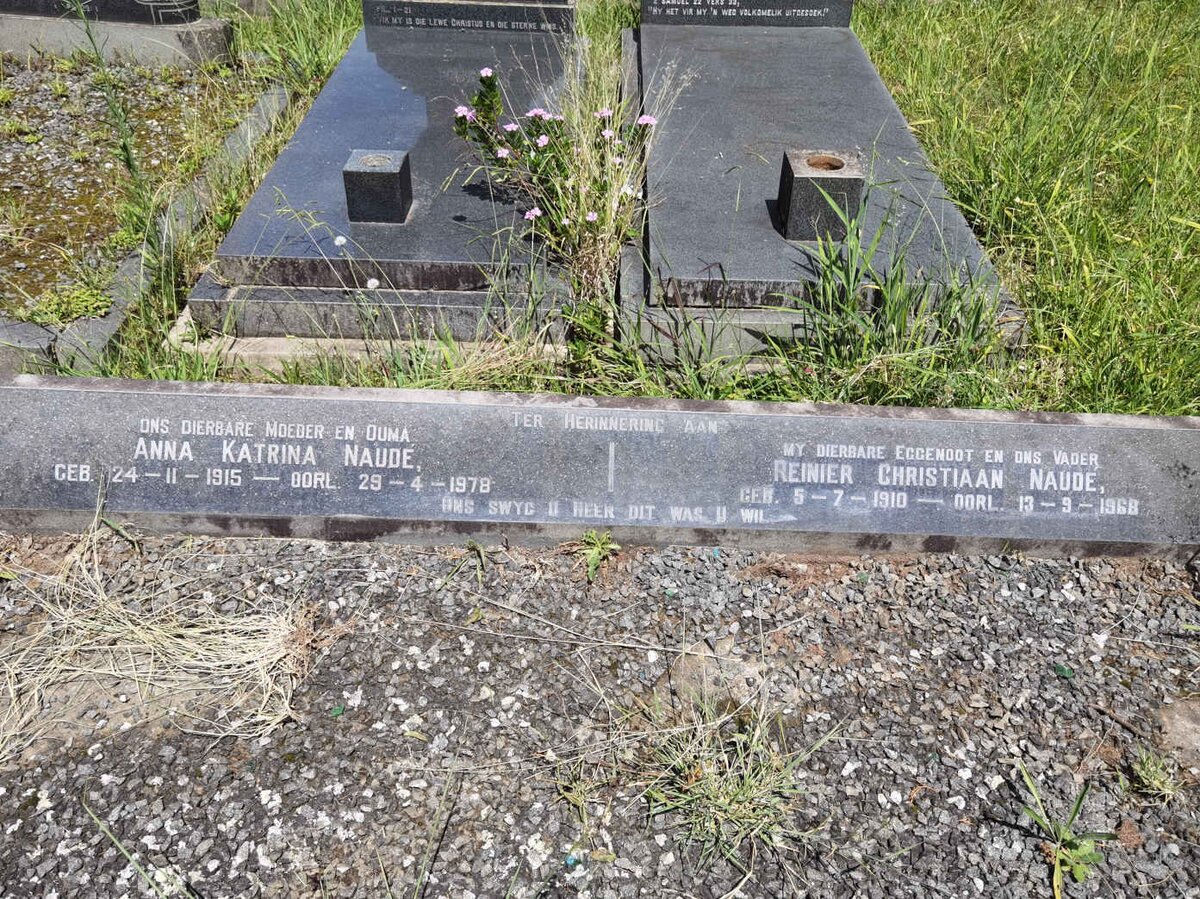 NAUDE Reinier Christiaan 1910-1968 &amp; Anna Katrina 1915-1978