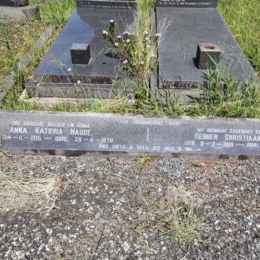 NAUDE Reinier Christiaan 1910-1968 &amp; Anna Katrina 1915-1978