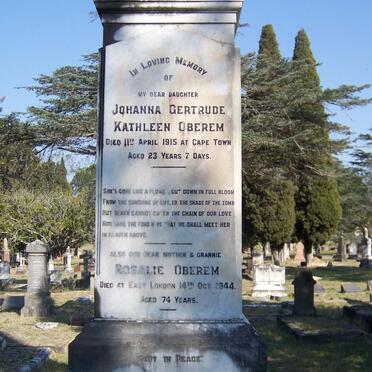 OBEREM Johanna Gertrude Kathleen -1915 :: OBEREM Rosalie -1944