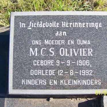 OLIVIER Charles 1905-1967 &amp; M.C.S. 1906-1992
