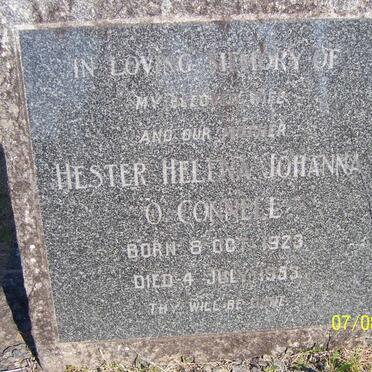 O'CONNELL Hester Helena Johanna 1923-1953