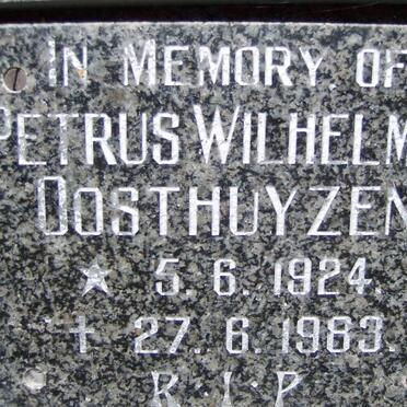 OOSTHUYZEN Petrus Wilhelmus 1924-1983
