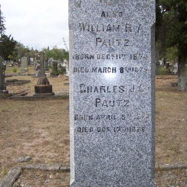 PAUTZ William R.A. 1874-1875 :: PAUTZ Charles J.C. 1878-1878