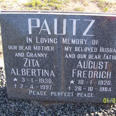 PAUTZ August Friedrich 1920-1984 &amp; Zita Albertina 1930-1997