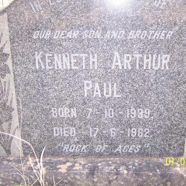 PAUL Kenneth Arthur 1939-1962
