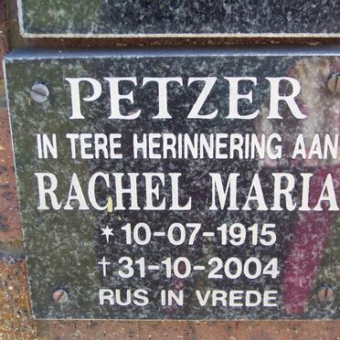 PETZER Rachel Maria 1915-2004