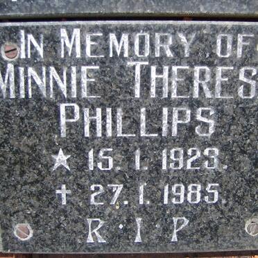 PHILLIPS Minnie Theresa 1923-1985