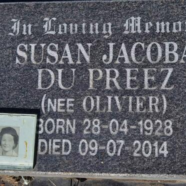 PREEZ Susan Jacoba, du nee OLIVIER 1928-2014