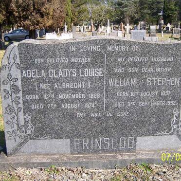 PRINSLOO William Stephen 1897-1952 &amp; Adela Gladys Louisa ALBRECHT 1898-1974