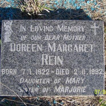 REIN Doreen Margaret 1922-1992