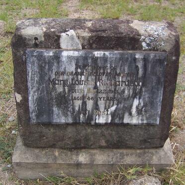 RICHARDSON Mary Louisa -1913