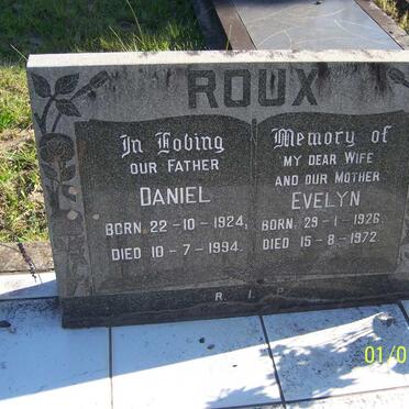 ROUX Daniel 1924-1994 &amp; Evelyn 1926-1972