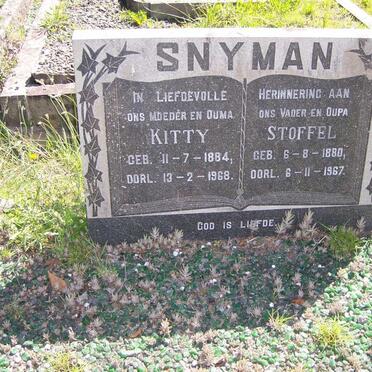 SNYMAN Stoffel 1880-1967 &amp; Kitty 1884-1968