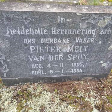 SPUY Pieter Melt, van der 1865-1965
