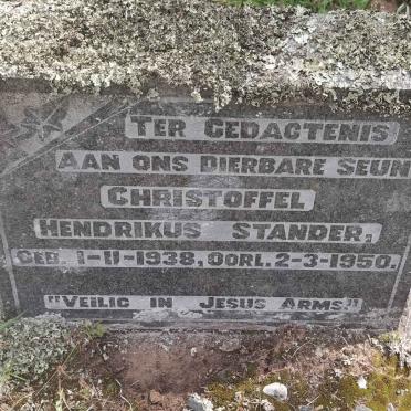 STANDER Christoffel Hendrikus 1938-1950
