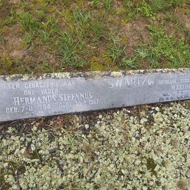 SWARTZ Hermanus Stefanus 1884-1967 &amp; Martha Alida 1888-1956