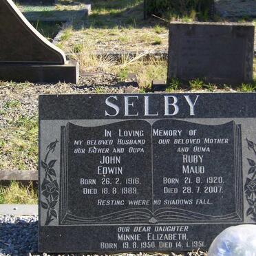 SELBY John Edwin 1916-1989 &amp; Ruby Maud 1920-2007 :: SELBY Minnie Elizabeth 1950-1951