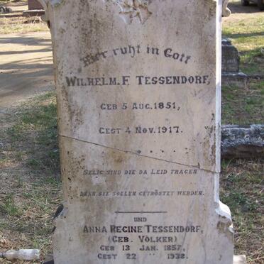 TESSENDORF Wilhelm F. 1851-1917 &amp; Anna Regina VOLKER 1857-1938