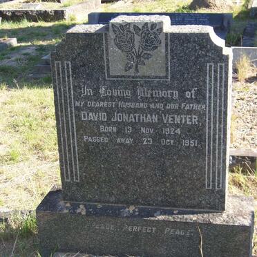VENTER David Jonathan 1924-1951