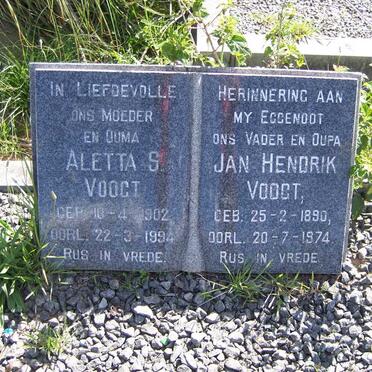 VOOGT Jan Hendrik 1890-1974 &amp; Aletta S. 1902-1984