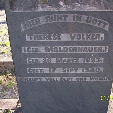 VOLKER Therese nee MOLDENHAUER 1893-1940