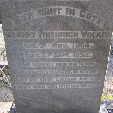 VOLKER Albert Friedrich 1894-1952