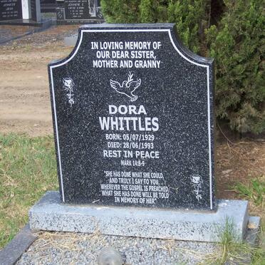 WHITTLES Dora 1929-1993