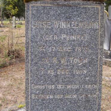 WINKELMANN Luise nee PEINKE 1872-1905